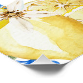 レモン地中海のブライダルシャワーウェルカムポスター ポスター (コーナー)