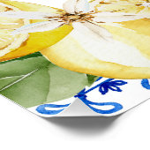 レモン地中海のブライダルシャワーウェルカムポスター ポスター (コーナー)