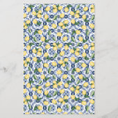 レモン地中海のブライダルシャワービンゴゲームカード チラシ (裏面)