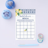 レモン地中海のブライダルシャワービンゴゲームカード チラシ (シングル)