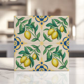 レモン地中海の柑橘類フルーツ タイル