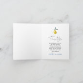 レモン地中海ブルータイルサンキューカード 招待状 (内部)