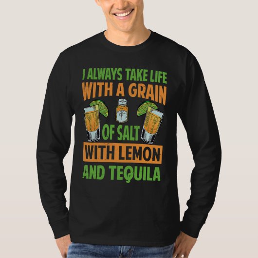レモン塩気で人生を渡る Tシャツ (正面)