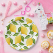 レモン大紙プレート ペーパープレート (パーティー)