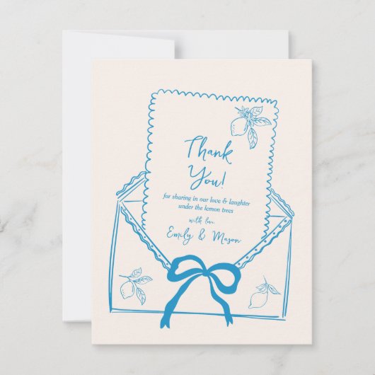 レモン婚約パーティま結婚たはサンキューカード 招待状 (正面)