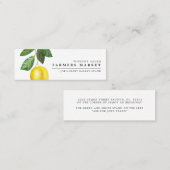 レモン季節|の農家の市場のカスタム都市 スキニー名刺 (正面/裏面)