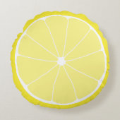 レモン家の装飾、マイヤーレモン枕、レモン芸術 ラウンドクッション (正面)