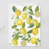 レモン少しかわいこちゃんが途中の赤ちゃんシャワー 招待状 (裏面)