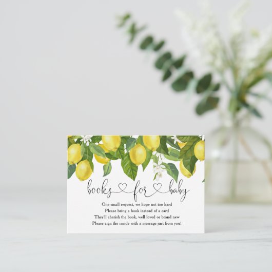 レモン少しかわいこちゃんはベビーのために本を途中にある エンクロージャーカード (スタンド正面)