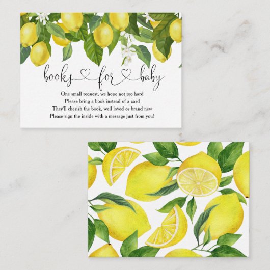 レモン少しかわいこちゃんはベビーのために本を途中にある エンクロージャーカード (正面/裏面)