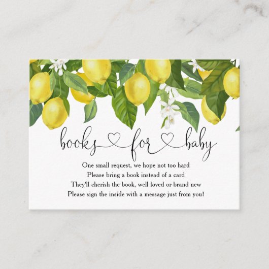 レモン少しかわいこちゃんはベビーのために本を途中にある エンクロージャーカード (正面)
