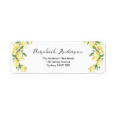 レモン差出人住所ラベル ラベル (正面)