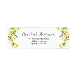 レモン差出人住所ラベル ラベル