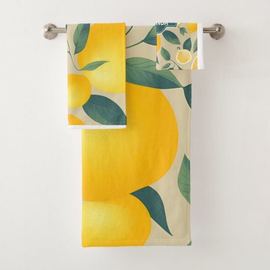 レモン幾何パタカラフルーン バスタオルセット (インサイチュ)