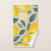 レモン幾何パタカラフルーン バスタオルセット (ハンドタオル)