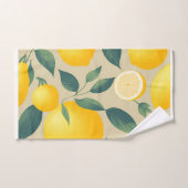 レモン幾何パタカラフルーン バスタオルセット (ハンドタオル)