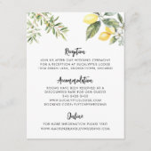 レモン庭園の結婚式詳細エンクロージャカード エンクロージャーカード (正面)