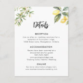 レモン庭園の結婚式詳細エンクロージャカード エンクロージャーカード (正面)