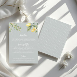 レモン庭園の結婚式詳細エンクロージャカード エンクロージャーカード