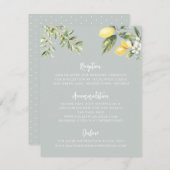 レモン庭園の結婚式詳細エンクロージャカード エンクロージャーカード (正面/裏面)