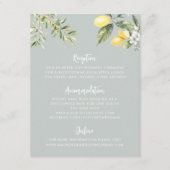 レモン庭園の結婚式詳細エンクロージャカード エンクロージャーカード (正面)