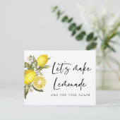 レモン延期された日付の結婚変更 ポストカード (スタンド正面)