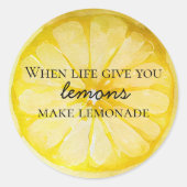 レモン引用文 ラウンドシール (正面)