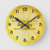 レモン引用文 ラウンド壁時計 (正面)