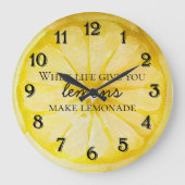 レモン引用文 ラウンド壁時計 (正面)