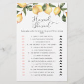 レモン彼は彼女がブライダルシャワーゲームを言った (正面)