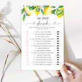 レモン彼は彼女はブライダルシャワーゲームを言った