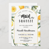 レモン彼女は彼女のメイン絞りブライダルシャワーを見つけた 招待状 (正面/裏面)