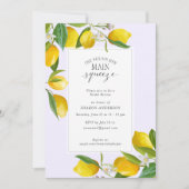 レモン彼女は彼女のメイン絞りブライダルシャワーを見つけた 招待状 (正面)
