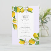 レモン彼女は彼女のメイン絞りブライダルシャワーを見つけた 招待状 (スタンド正面)