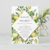 レモン彼女は彼女のメイン絞りブライダルシャワーを見つけた 招待状 (スタンド正面)