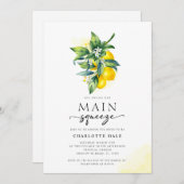 レモン彼女は彼女のメイン絞りブライダルシャワーを見つけた 招待状 (正面/裏面)