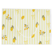レモン抱っこ待ってるね Yellow Stripe Lemon ラージペーパーバッグ (裏面)