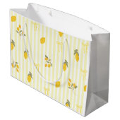レモン抱っこ待ってるね Yellow Stripe Lemon ラージペーパーバッグ (裏面アングル)