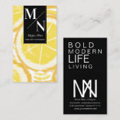 レモン抽象芸術ホームインテリアデザイナースタイリスト 名刺 (正面/裏面)