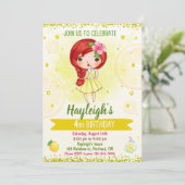 レモン招待レモネードスタンド招待シトラス 招待状 (スタンド正面)