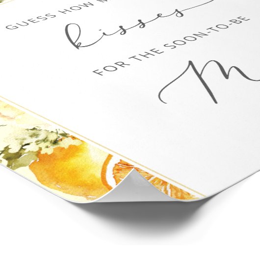 レモン推測キスブライダルシャワーゲームposの数 ポスター (角)