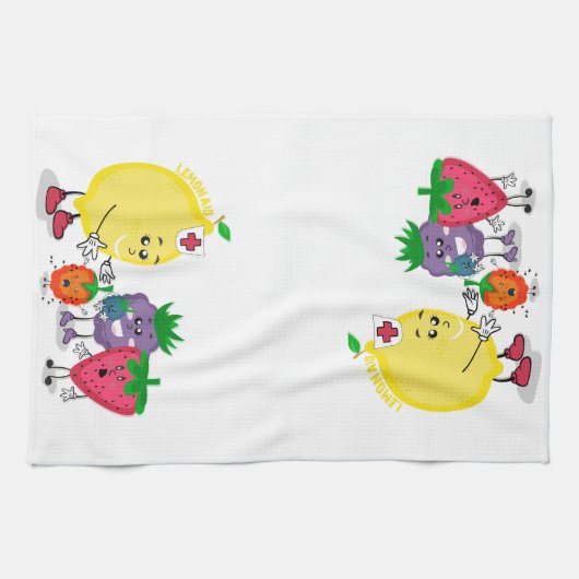 レモン援助の台所タオル キッチンタオル (横)