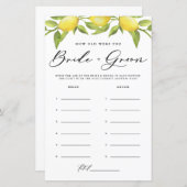 レモン新婦と新郎の試合の年齢 (正面/裏面)