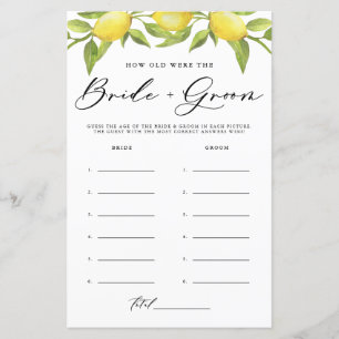 レモン新婦と新郎の試合の年齢