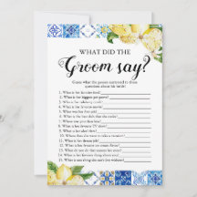 レモン新郎が何と言ったかブライダルシャワー