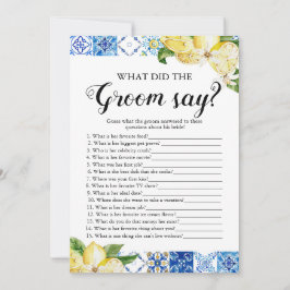 レモン新郎が何と言ったかブライダルシャワー 招待状