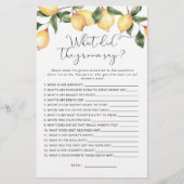 レモン新郎は何と言ったブライダルシャワーゲーム (正面)