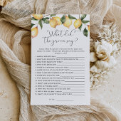 レモン新郎は何と言ったブライダルシャワーゲーム