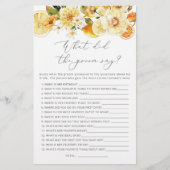 レモン新郎は何と言ったブライダルシャワーゲーム (正面)