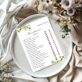 レモン新郎新婦ブライダルシャワーゲームカード 案内状